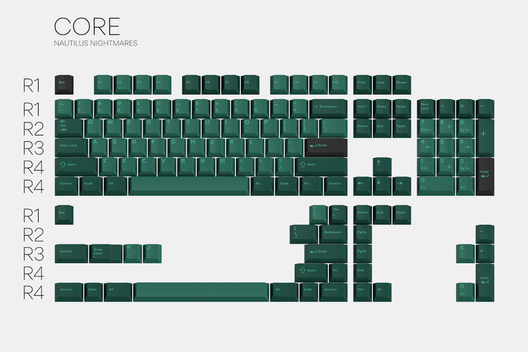 Drop + Zambumon GMK Nautilus Nightmares Keycap Set