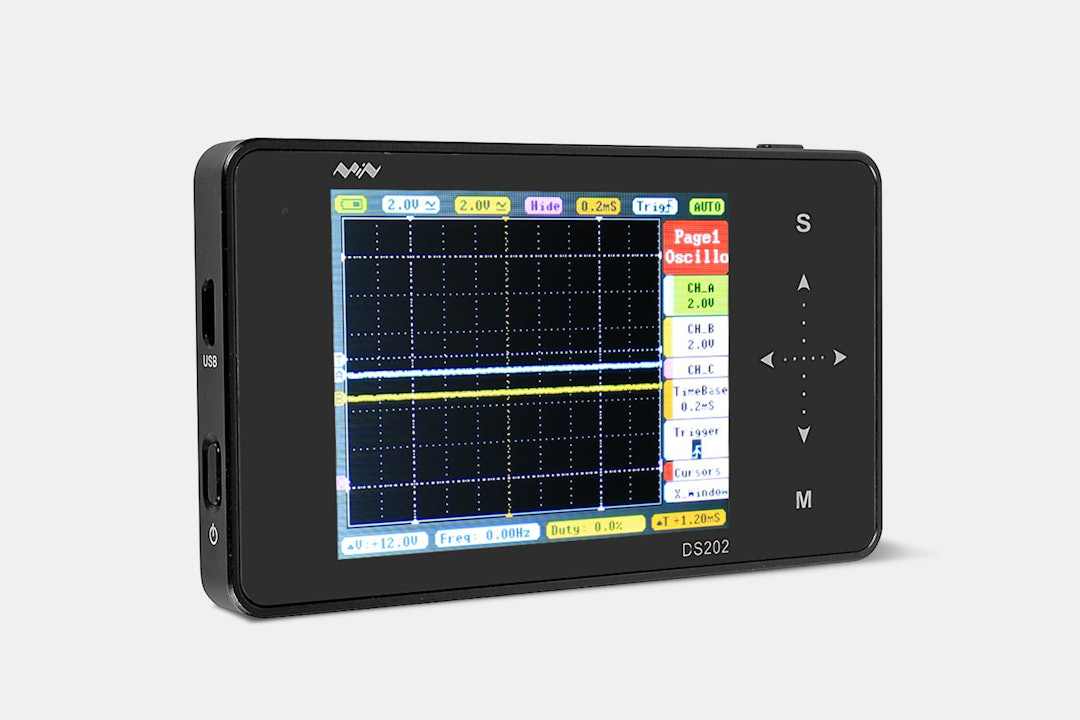 DS202 Nano Arm Touch Digital Portable Oscilloscope