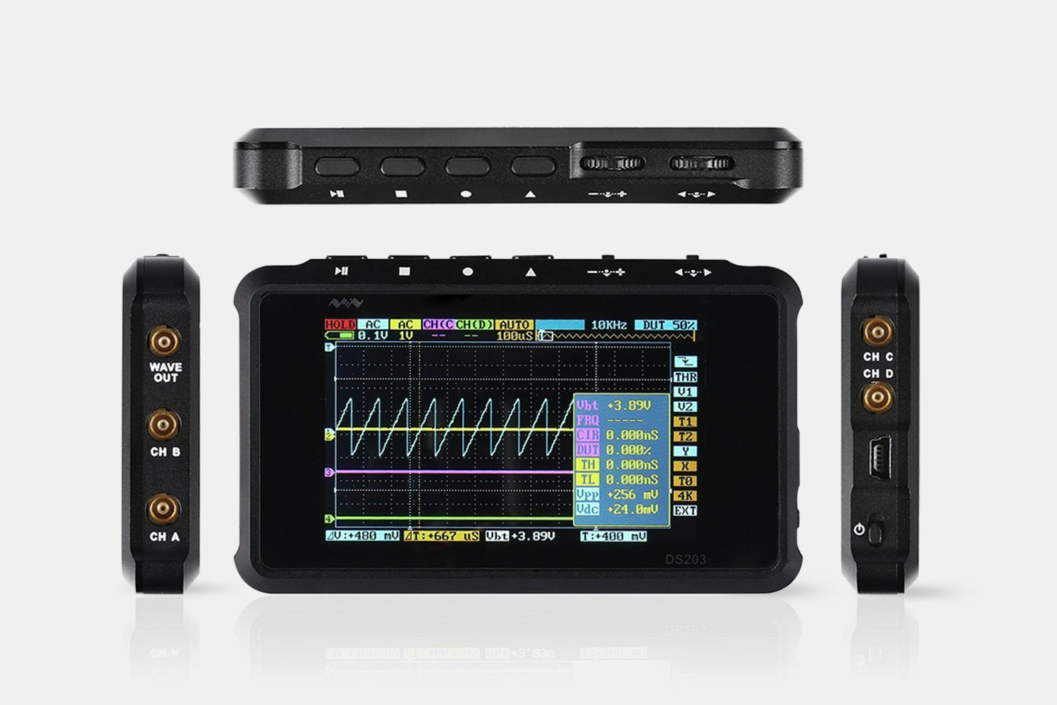 DSO203 NANO ARM DSO V2 Quad Mini Oscilloscope Kit DIY Stuff Drop