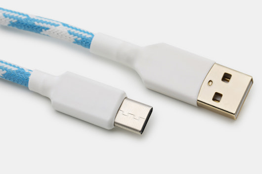 Dual-Colored Braided Nylon USB Type-C Cable