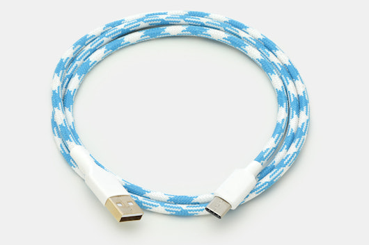 Dual-Colored Braided Nylon USB Type-C Cable
