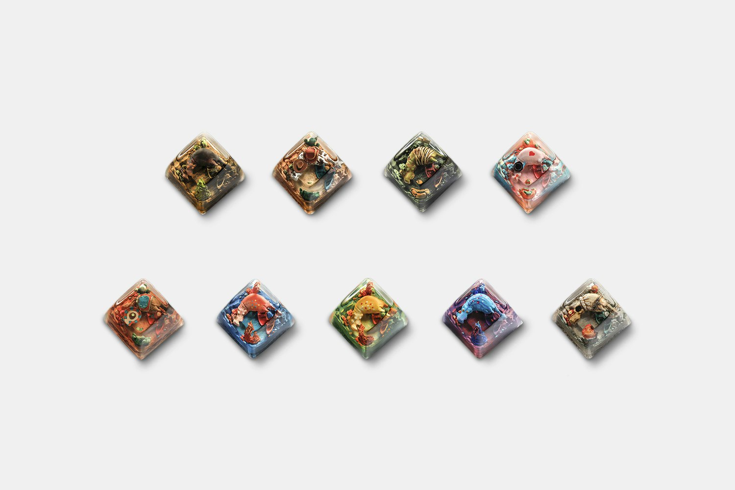 Dwarf Factory Happy Hippo Artisan Keycap