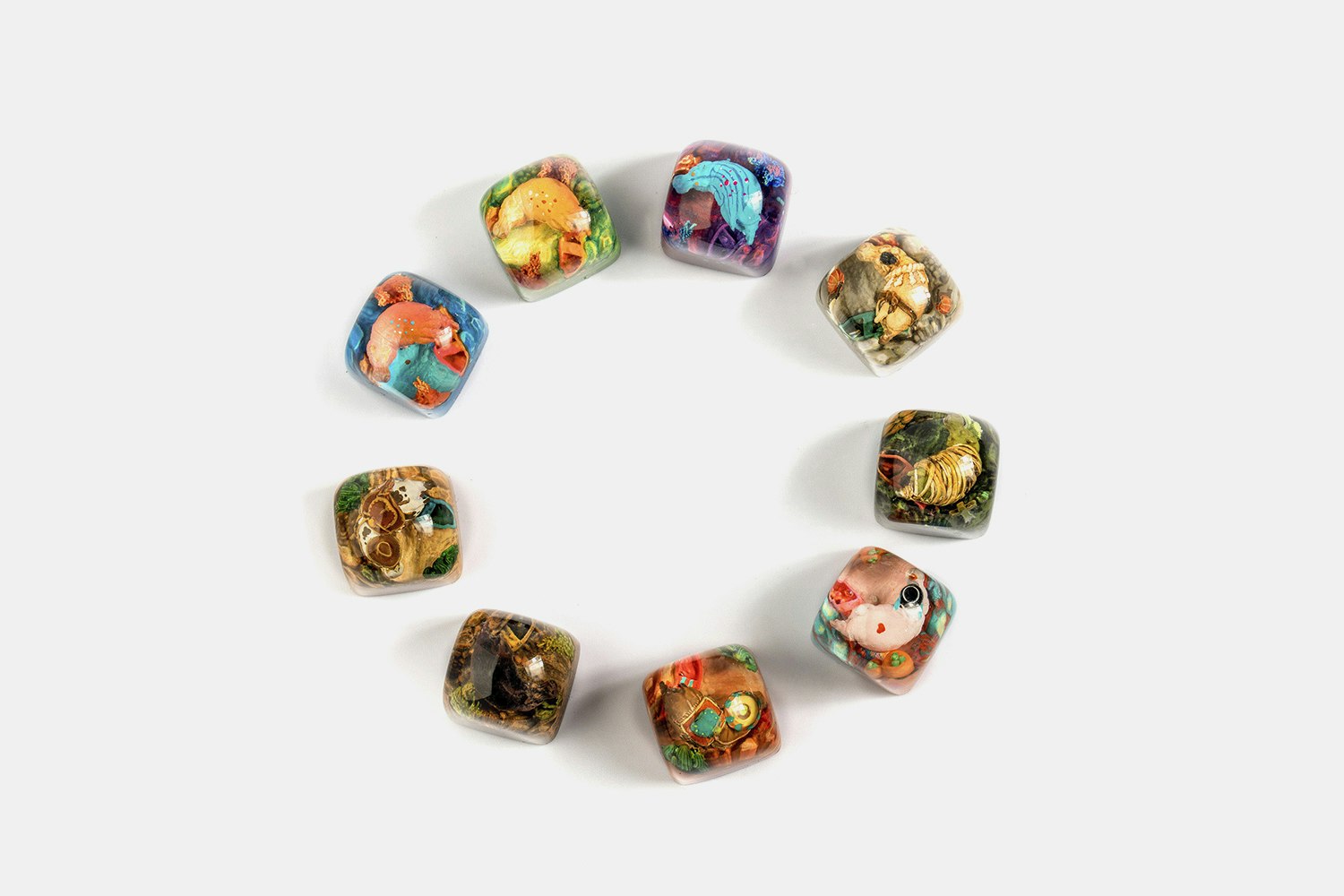 Dwarf Factory Happy Hippo Artisan Keycap