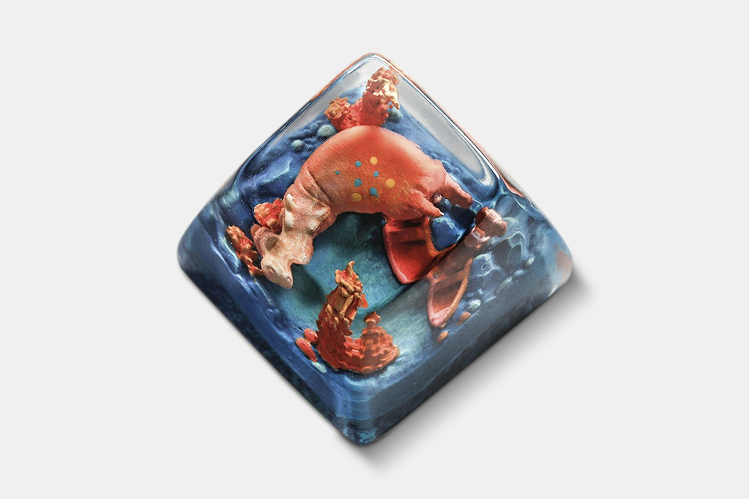 Dwarf Factory Happy Hippo Artisan Keycap