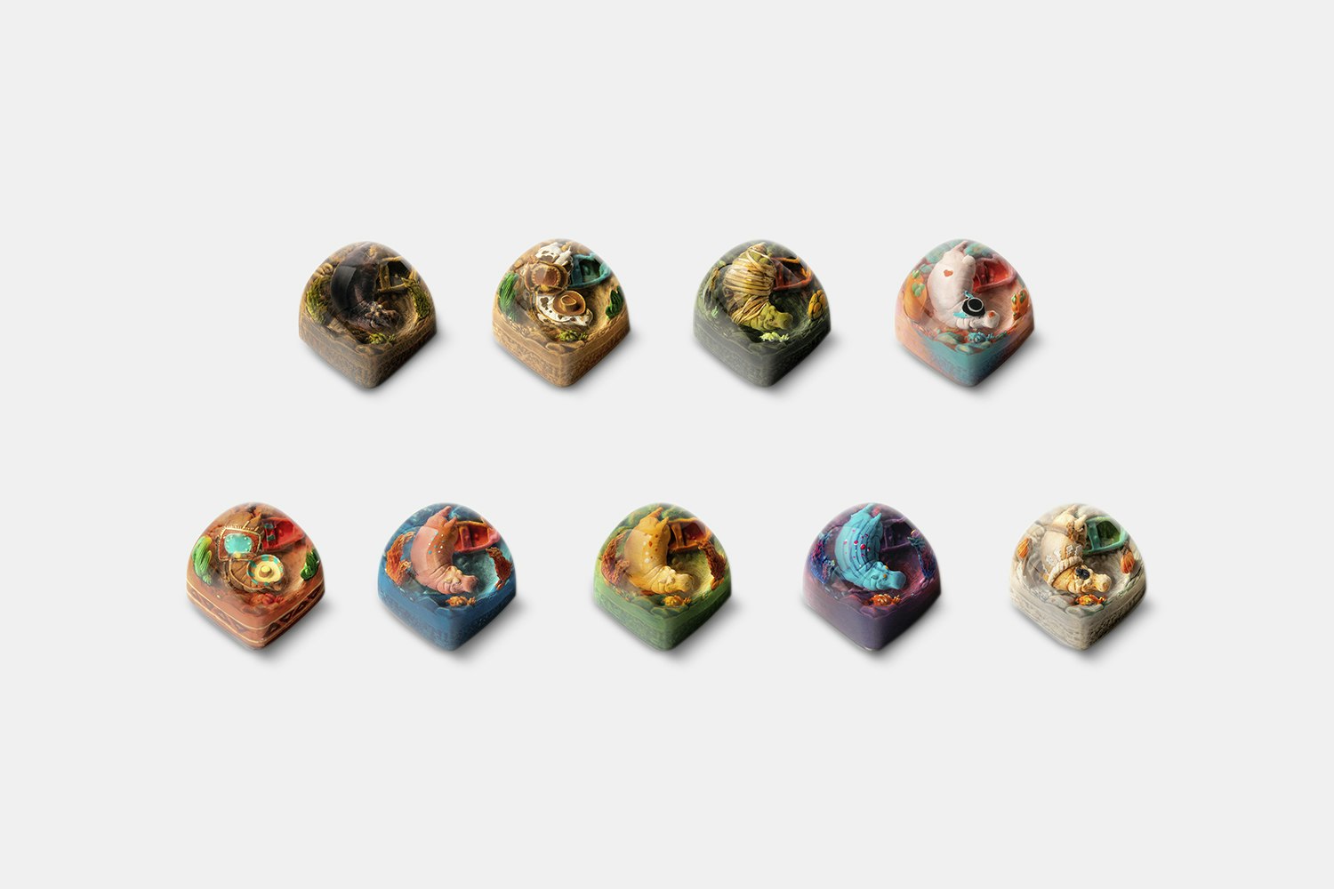 Dwarf Factory Happy Hippo Artisan Keycap