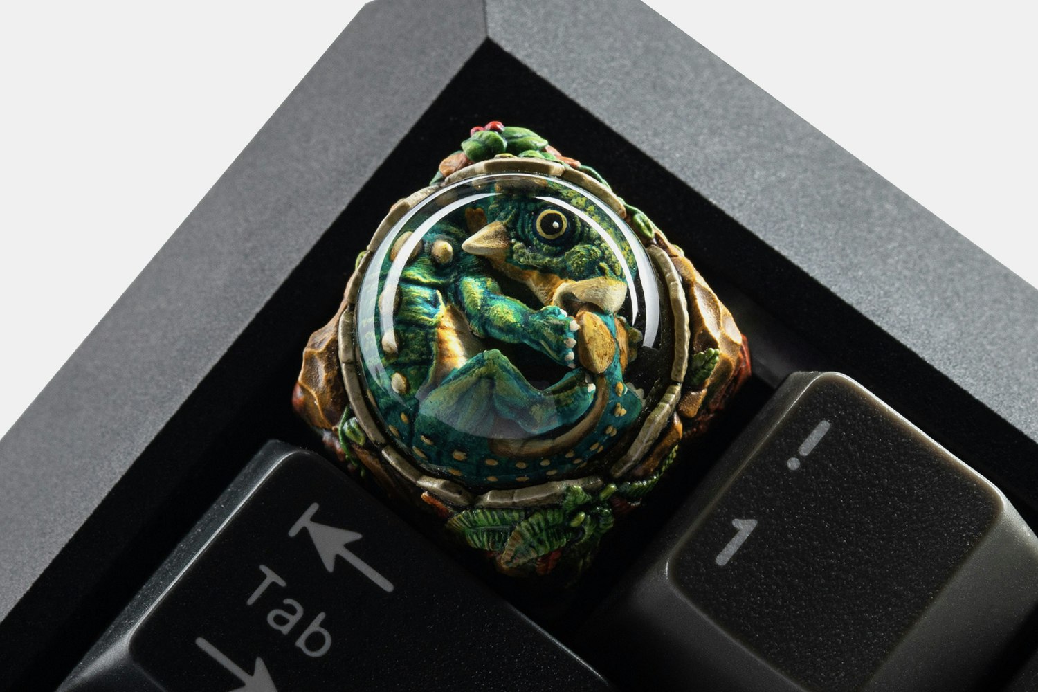 Dwarf Factory Keycasaurus Artisan Keycap