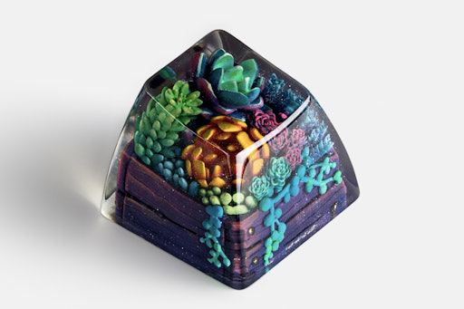 Dwarf Factory Terrarium Resin Artisan Keycap V2