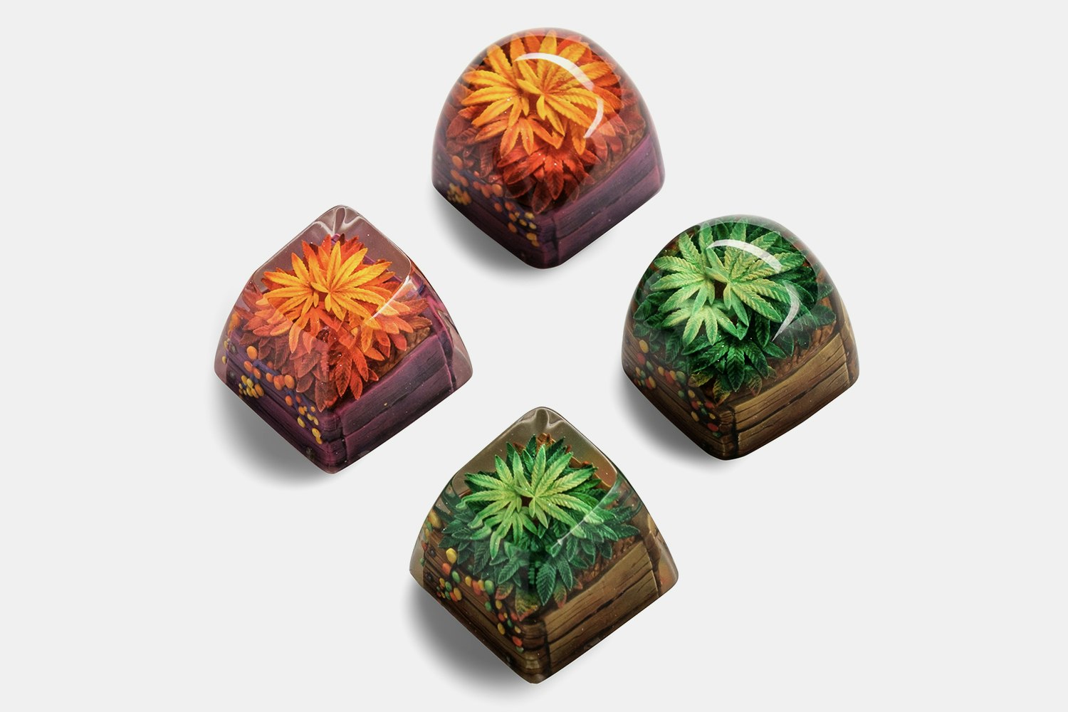 Dwarf Factory Terrarium V2 Rasta Artisan Keycap