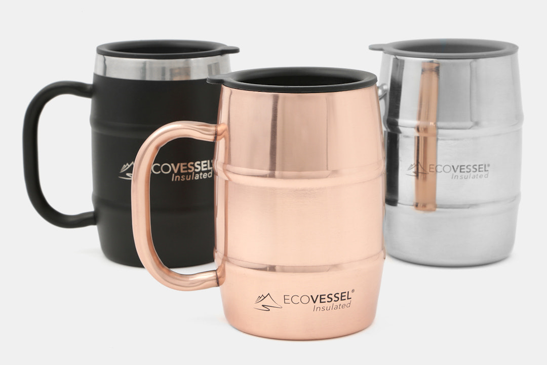 EcoVessel Double Barrel 16 oz Mug (2-Pack)