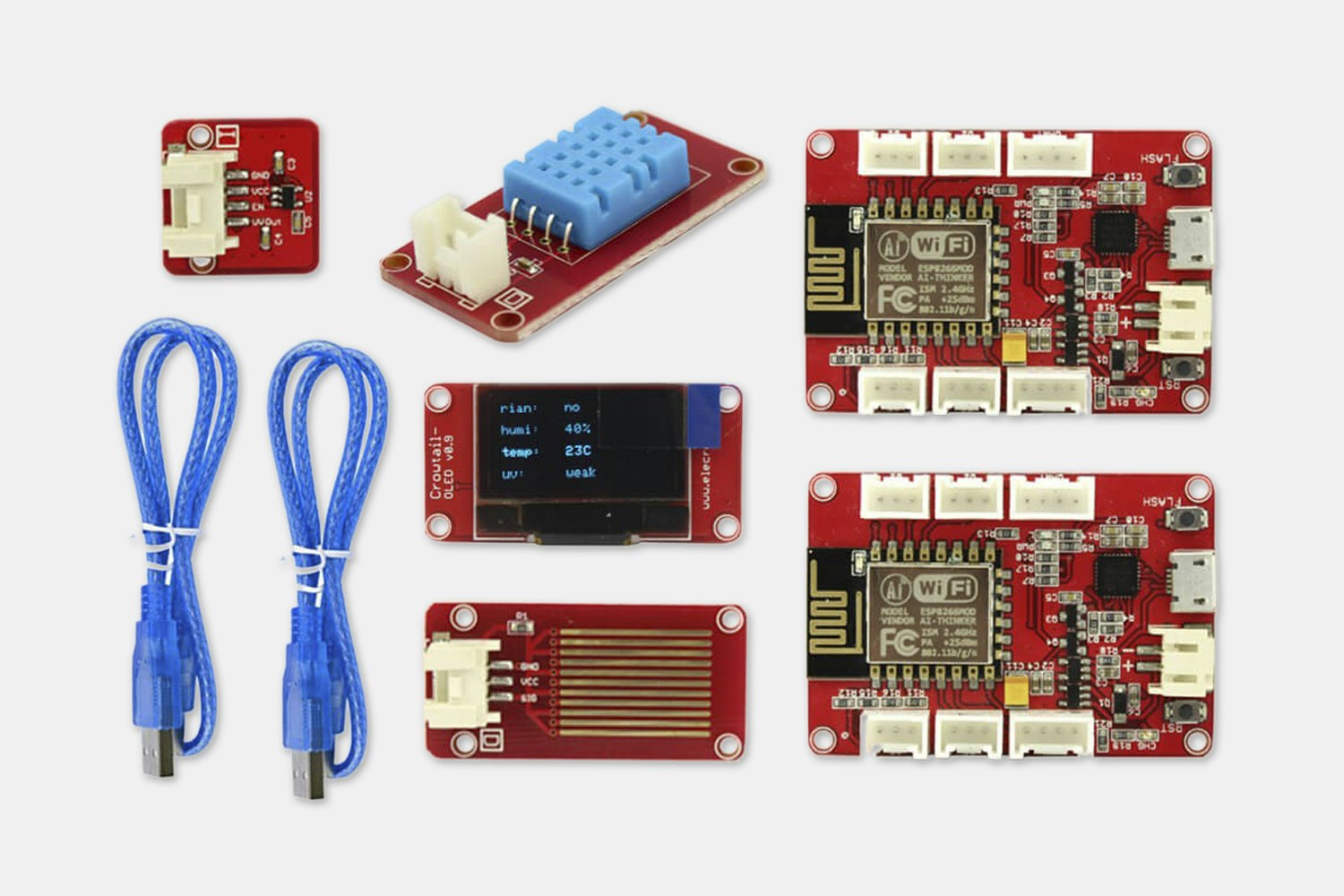 Elecrow ESP8266 IoT Weather Station Kit Dev Kits Drop