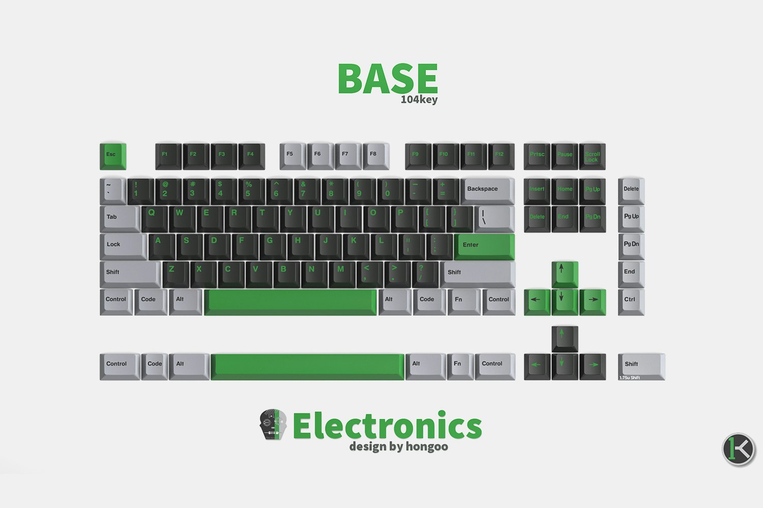 Geekark PBT Dye-Subbed Electronic Keycap Set