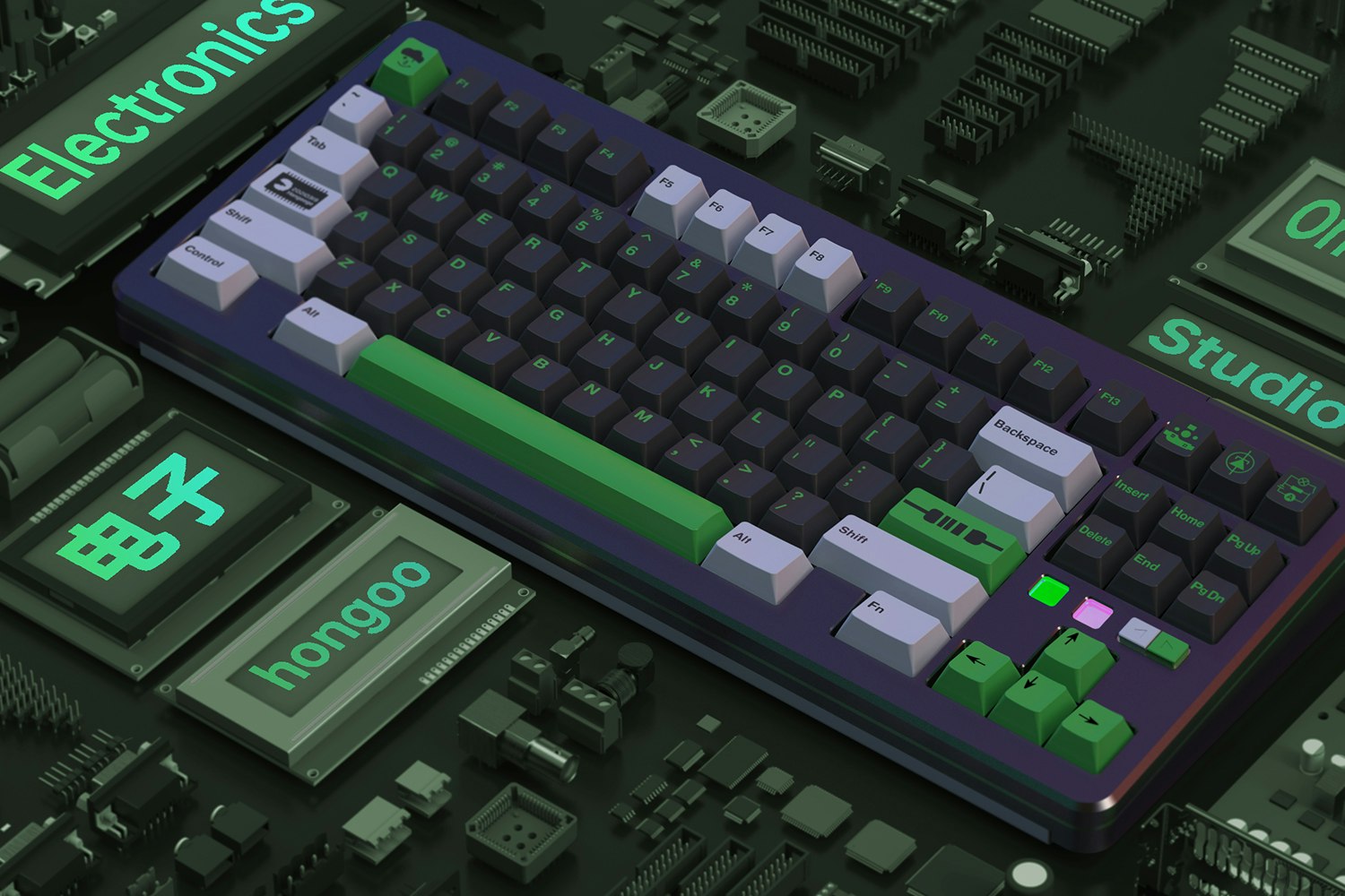 Geekark PBT Dye-Subbed Electronic Keycap Set
