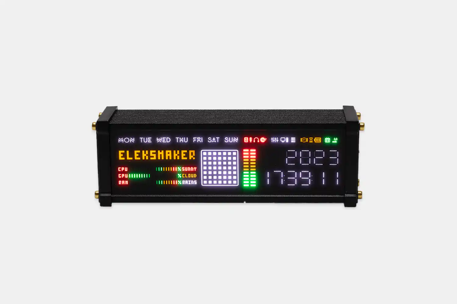Eleks WFD Smart Clock With VU Meter and PC Monitor | Battlestations ...