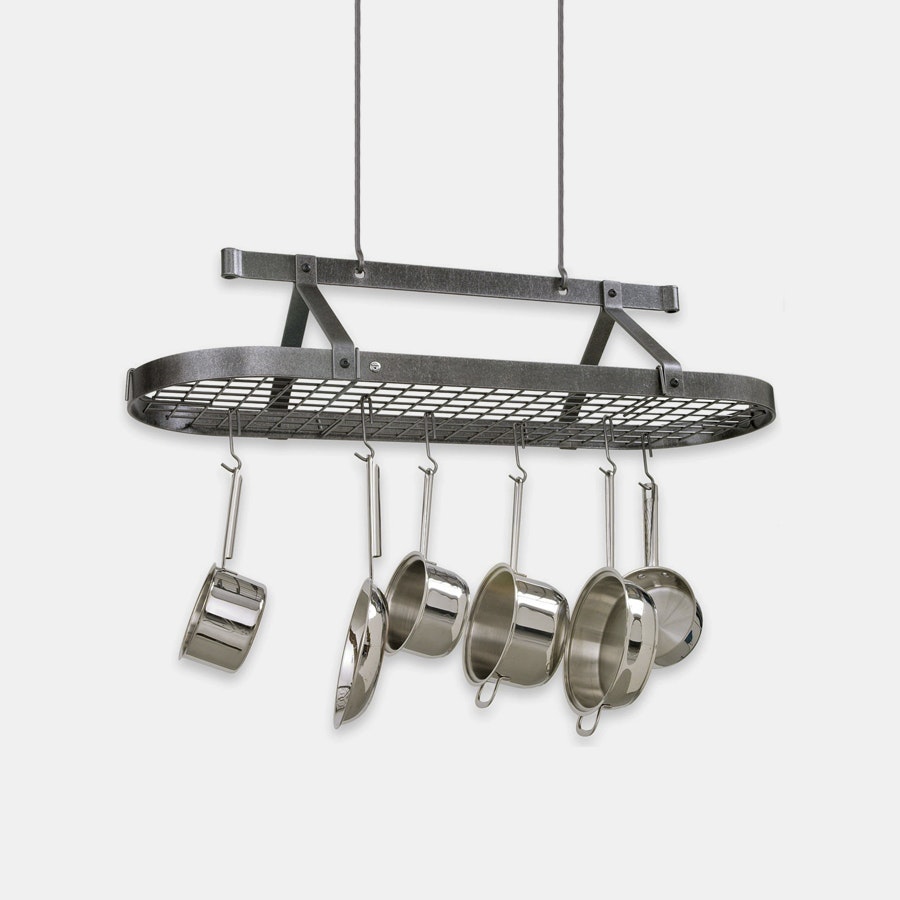 Enclume Hammered Steel Oval 4ft Pot Rack Price Reviews