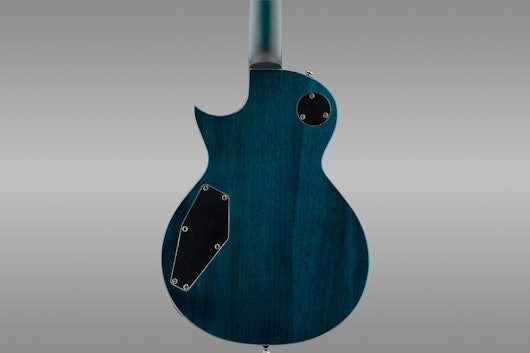 ESP LTD EC-401QMV See-Through Aqua Guitar