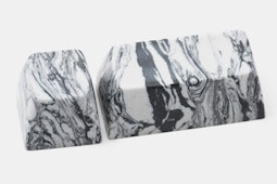 White With Black Marble-Style Swirl