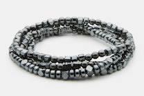 EXSO - Stack Beaded Bracelets - Silver (+$9)