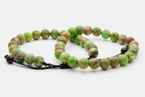 Executive Society - Beaded Bracelet - Lime, Brown Marble-1