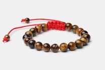 Brown Tigers Eye with Red Cord