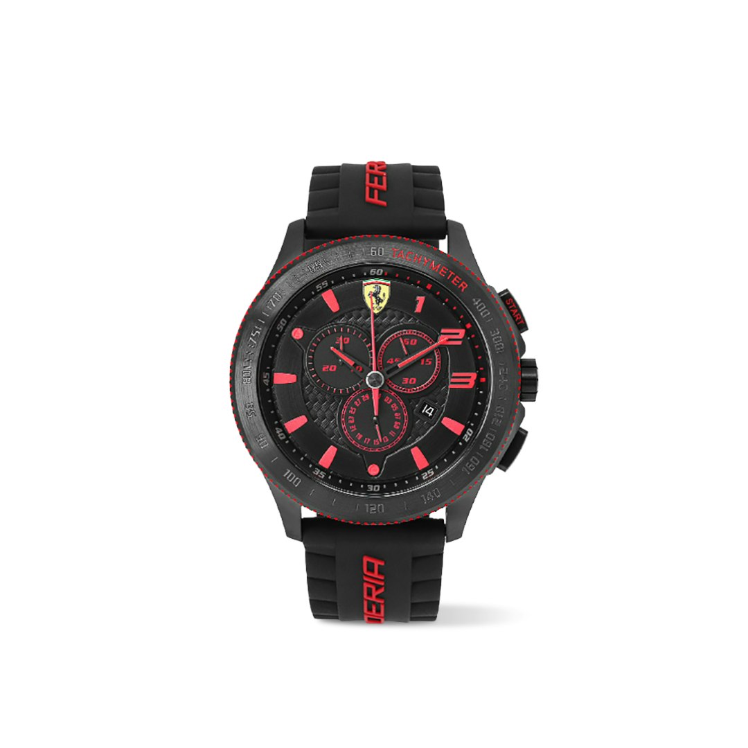 SCUDERIA FERRARI 腕時計 レッド/ブラック NWT Men's Ferrari Scuderia