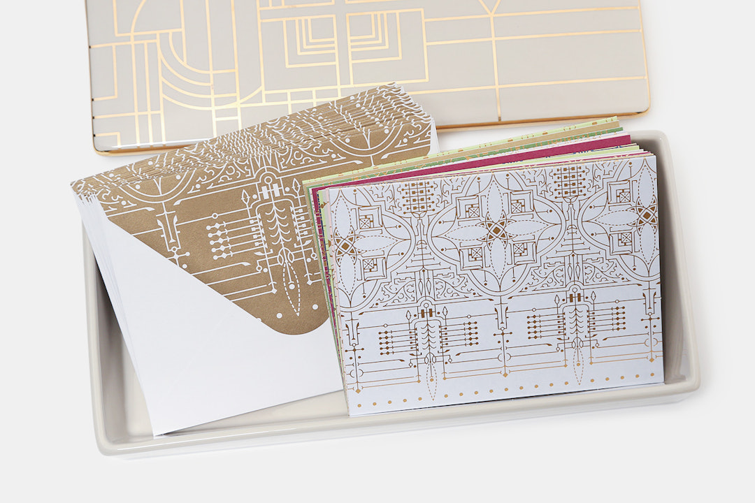 Frank Lloyd Wright Decorative Ceramic Box & Cards