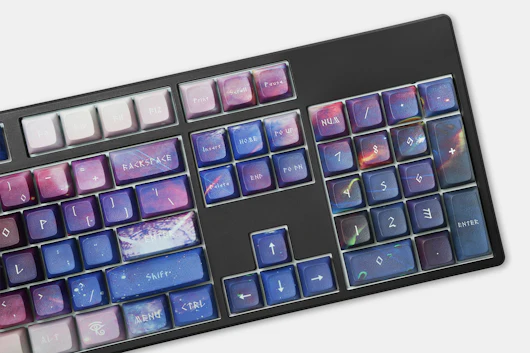 Galaxy Violet PBT All Over Dye-Subbed Keycap Set | Mechanical Keyboards
