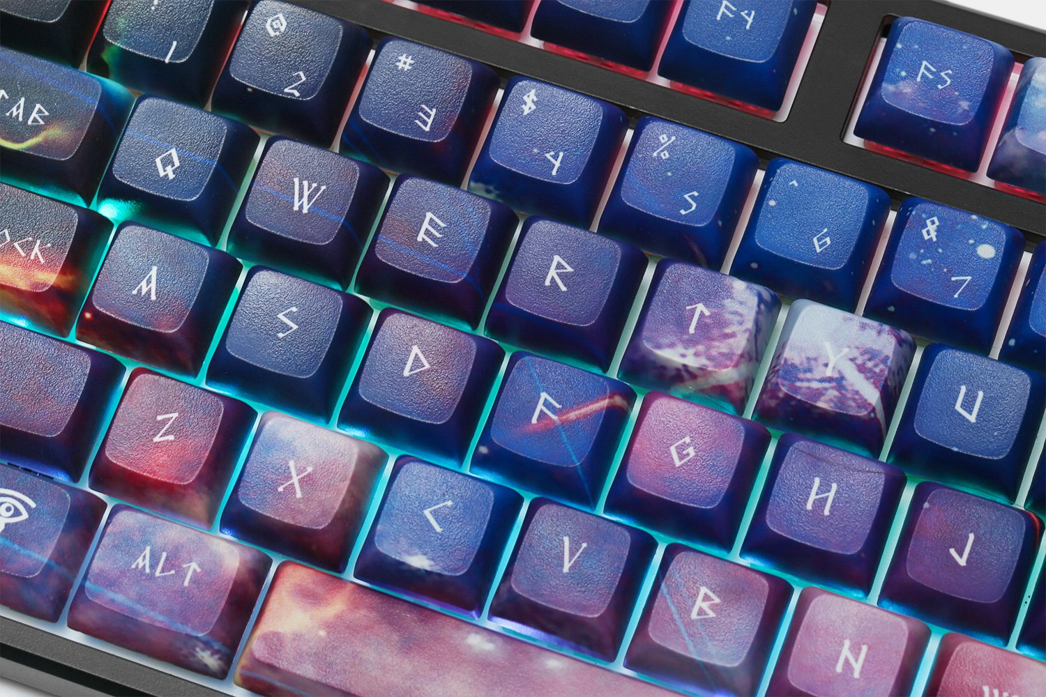 Galaxy Violet PBT All Over Dye-Subbed Keycap Set