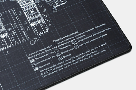 Geekboards Soyuz Stitched-Edge Thick Cloth Desk Mats