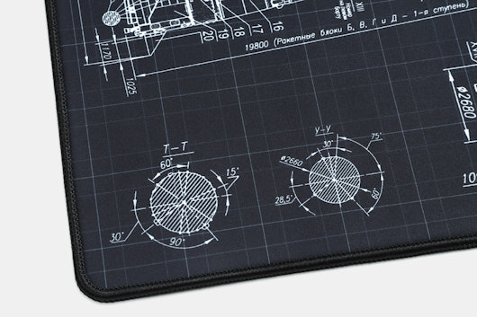 Geekboards Soyuz Stitched-Edge Thick Cloth Desk Mats