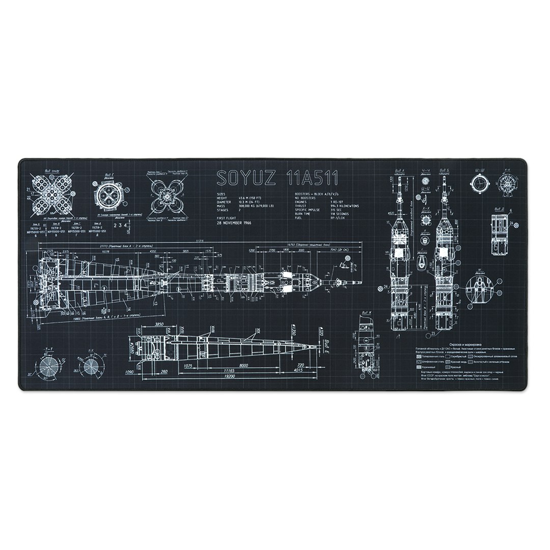 Geekboards Soyuz StitchedEdge Thick Cloth Desk Mats Mechanical Keyboards Desk Mat Desk