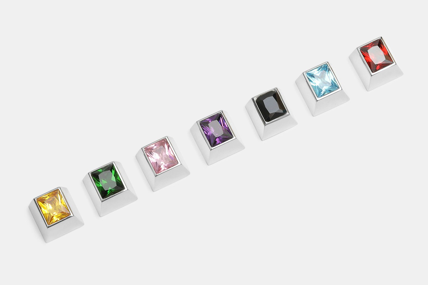 Sadan Silver Gem Backlit Silver Artisan Keycap