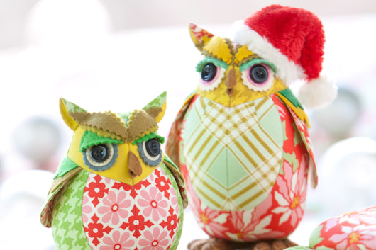 Ginger Snap Fabric and Owl Pin Cushion Pattern