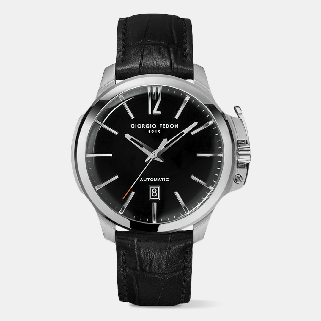 Giorgio Fedon 1919 ブラック Giorgio Fedon 1919 Space Explorer Chronograph Black Dial