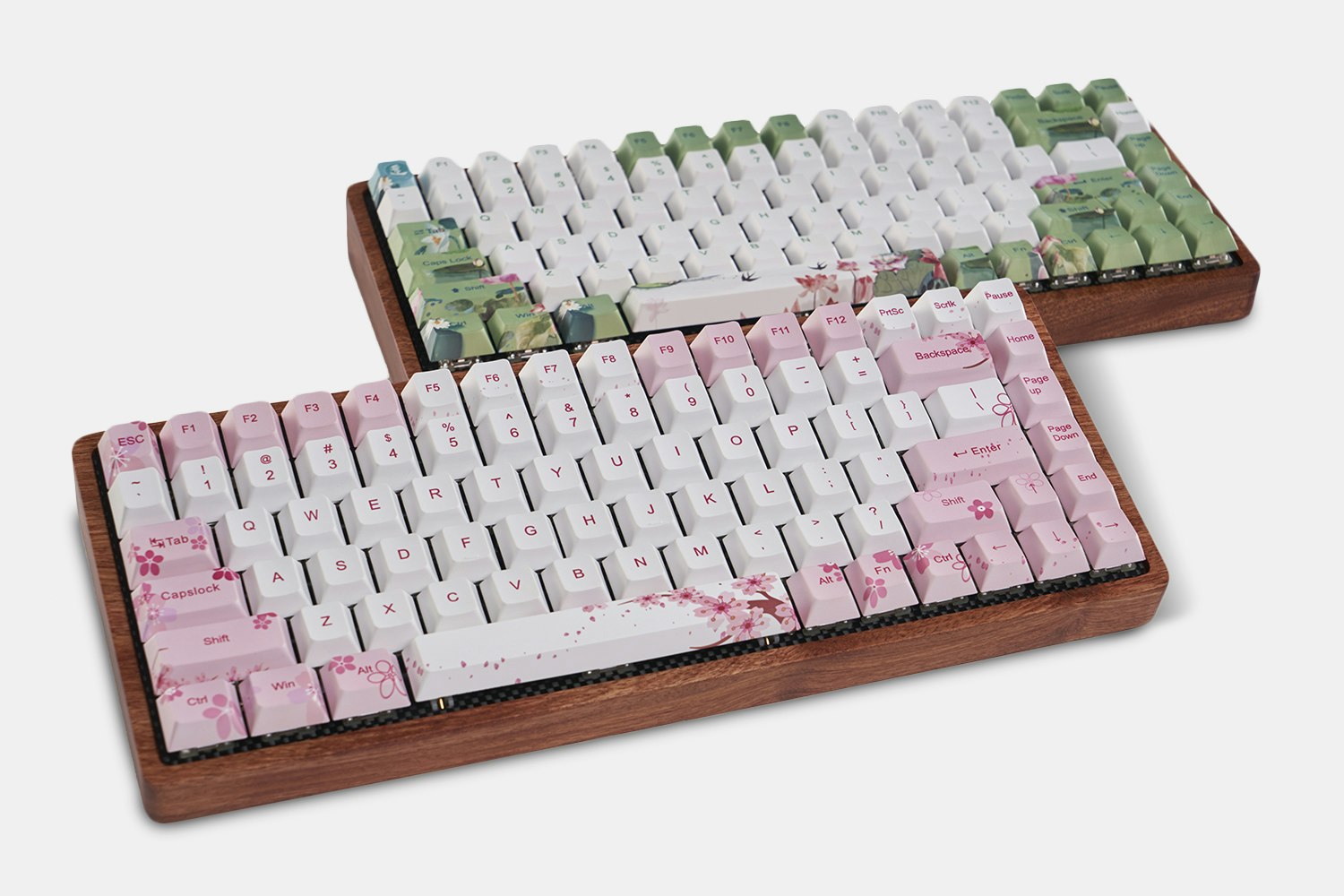 GK84 75% Bluetooth 3.0 Wooden Mechanical Keyboard