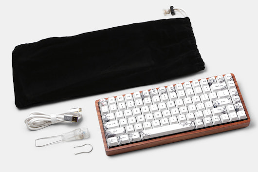 GK84 75% Bluetooth 3.0 Wooden Mechanical Keyboard