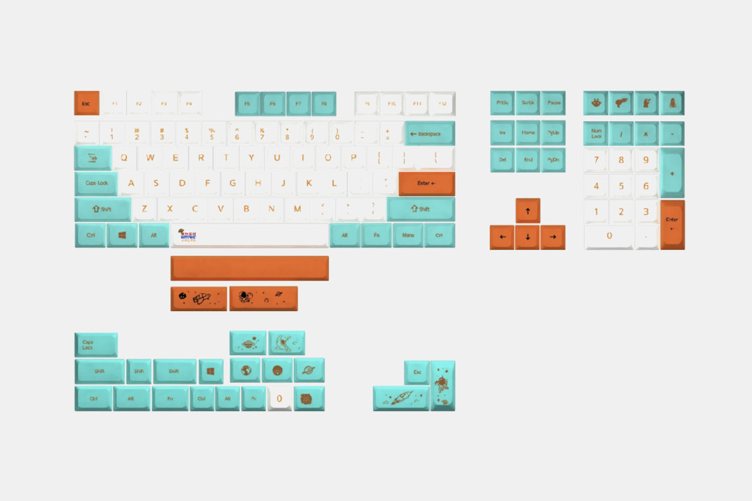 GKs XDA V2 Happy Planet Keycap Set