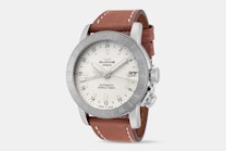 Airman 46 - GL0058 | GMT, White Dial, Brown Leather Strap