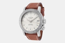 Airman 46 - GL0136 | "Purist", Silver Dial, Brown Leather Strap