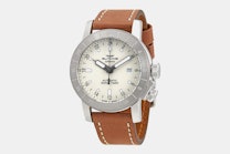 Airman 44 - GL0138 | "Purist", White Dial, Brown Leather Strap