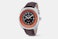 GL0075 | GMT, Black & Orange Dial, Brown Leather Strap