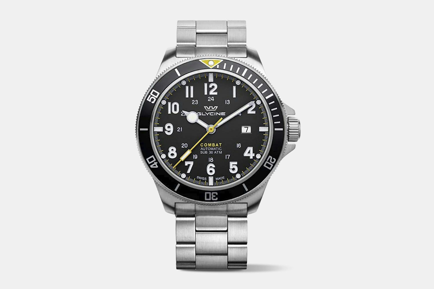 GLYCINE COMBAT SUB VINTAGE AUTO 345 DROP WatchinTyme