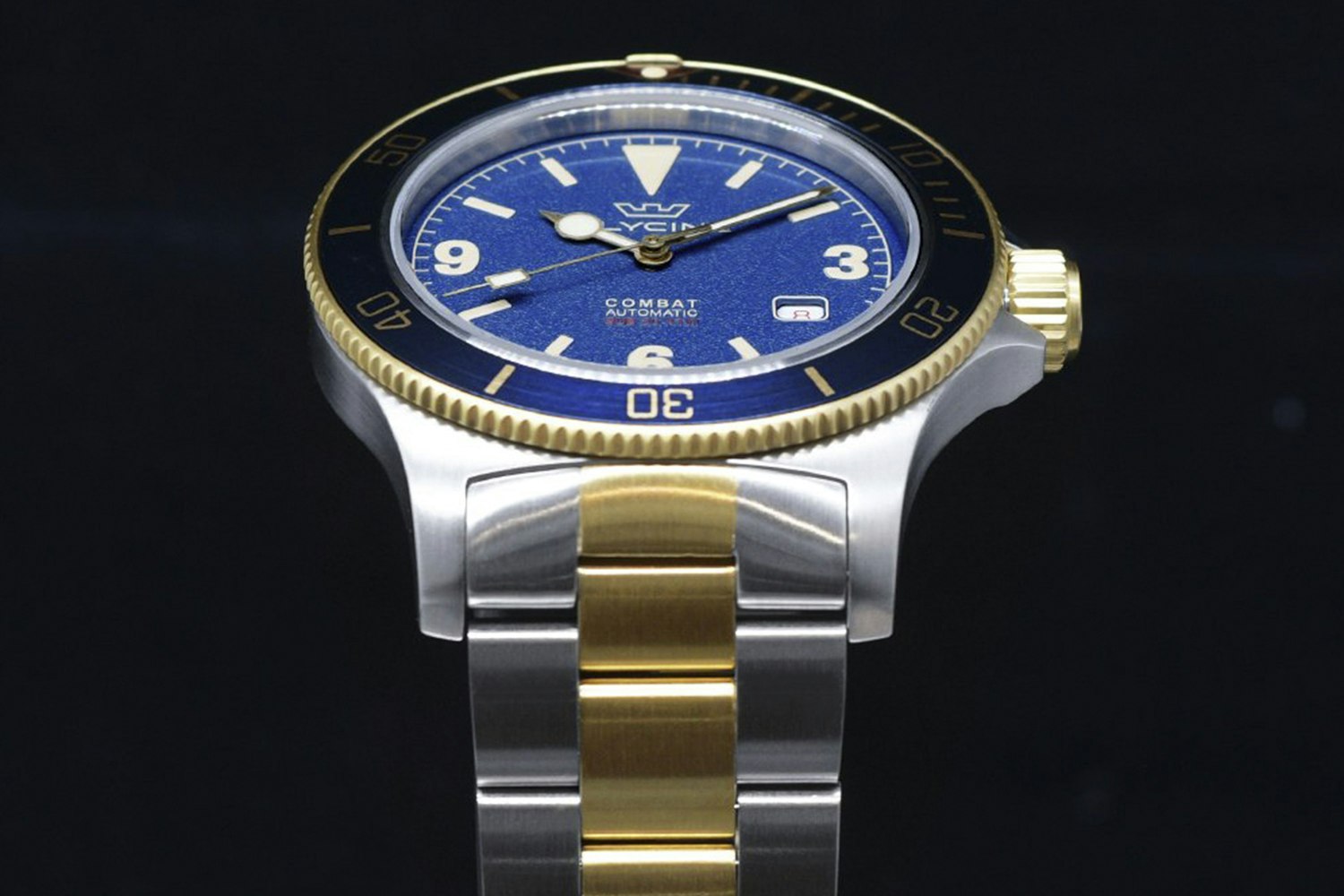 GLYCINE COMBAT SUB VINTAGE AUTO 345 DROP WatchinTyme