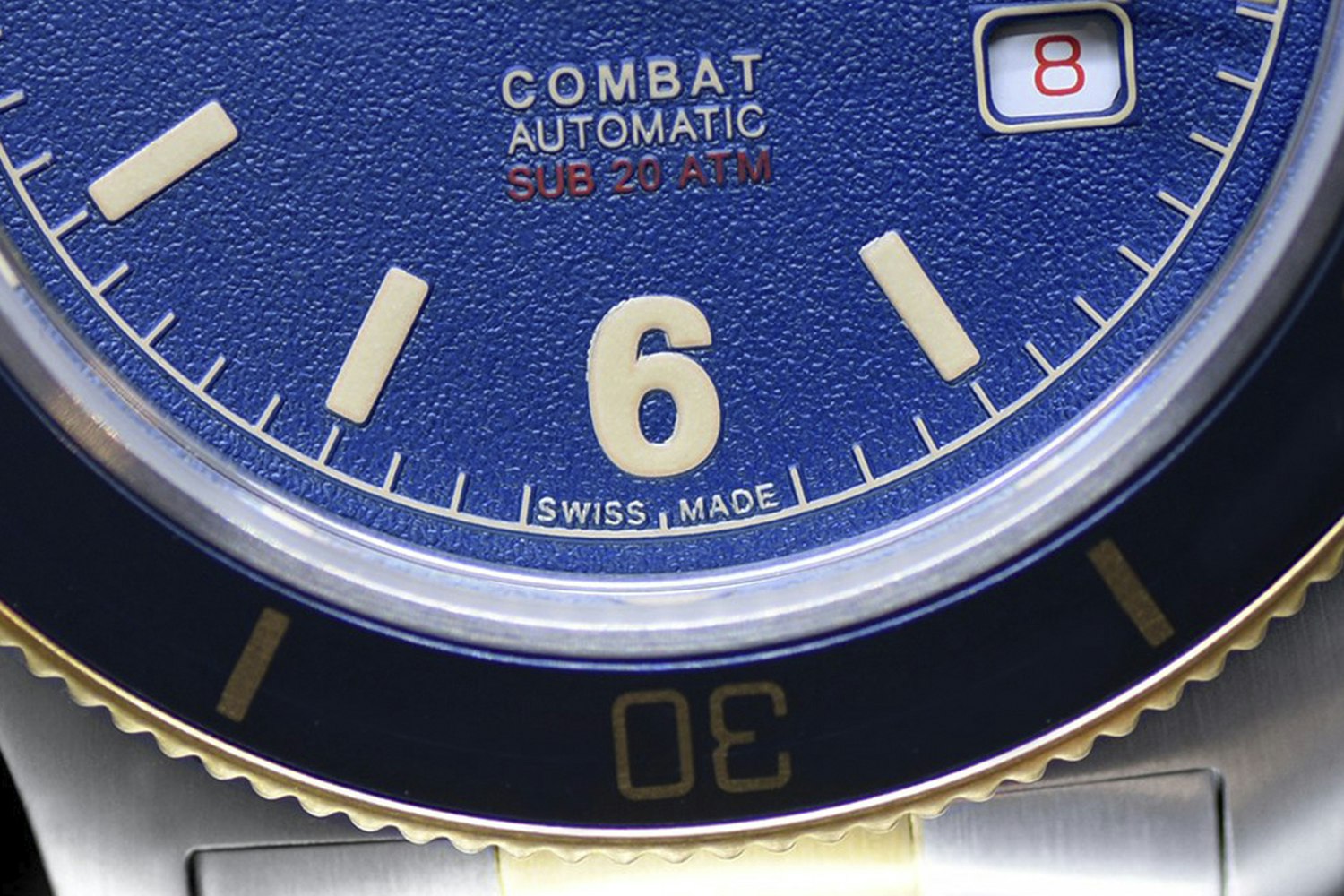 GLYCINE COMBAT SUB VINTAGE AUTO 345 DROP WatchinTyme