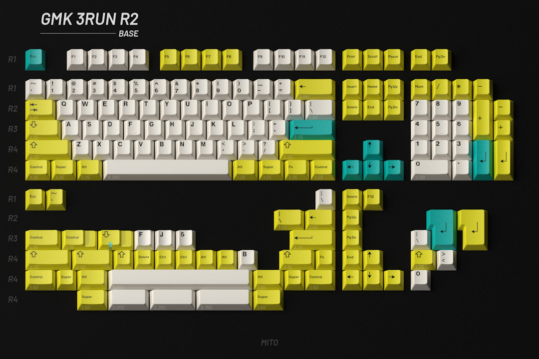 Drop + MiTo GMK 3Run Keycap Set