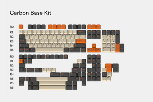 Massdrop x T0mb3ry GMK Carbon Custom Keycap Set