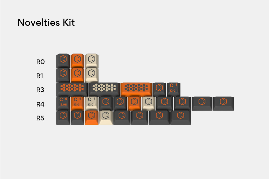 Massdrop x T0mb3ry GMK Carbon Custom Keycap Set