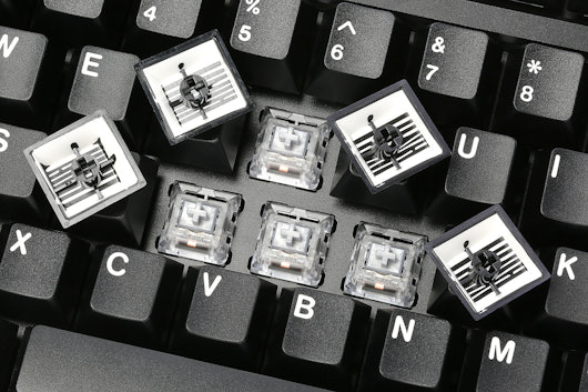Drop GMK White-on-Black Custom Keycap Set