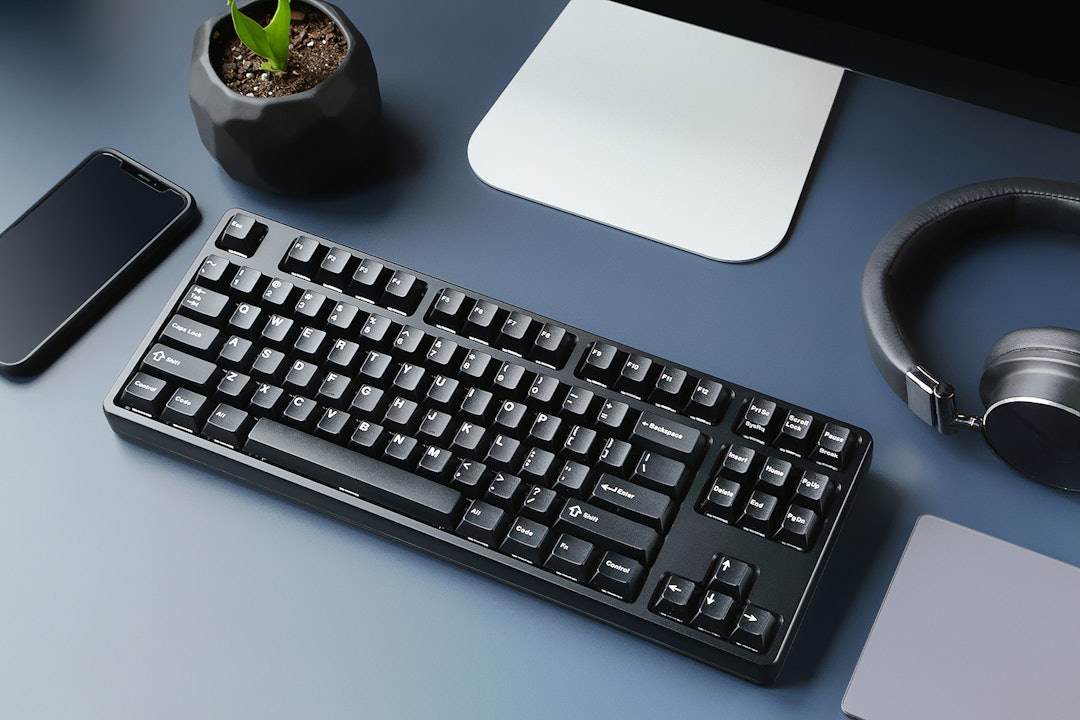 Drop GMK White-on-Black Custom Keycap Set