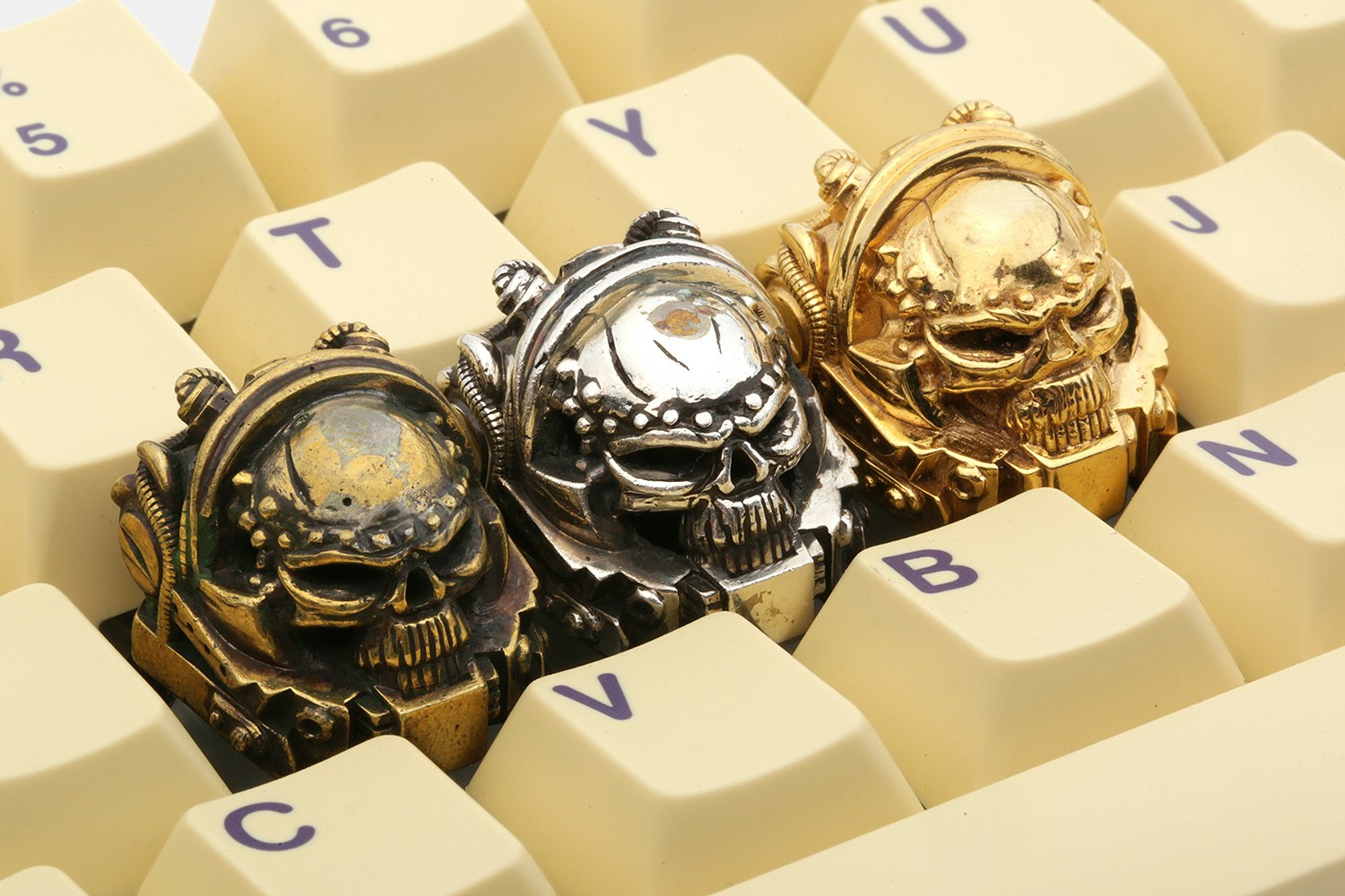 Golden Star Skull Marine Artisan Keycap