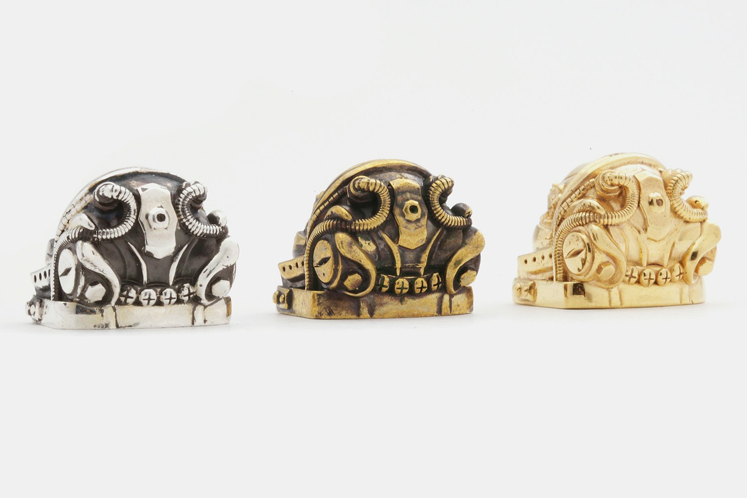 Golden Star Skull Marine Artisan Keycap